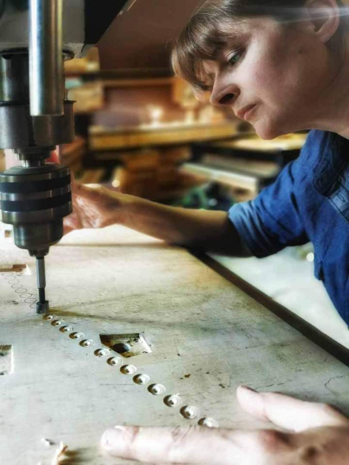 Perçage sommier Erard 1841